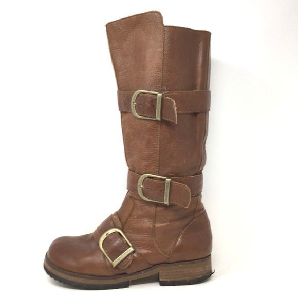 Gee Wawa Shoes - Gee Wawa Knee High Buckle Leather Riding Boots 8